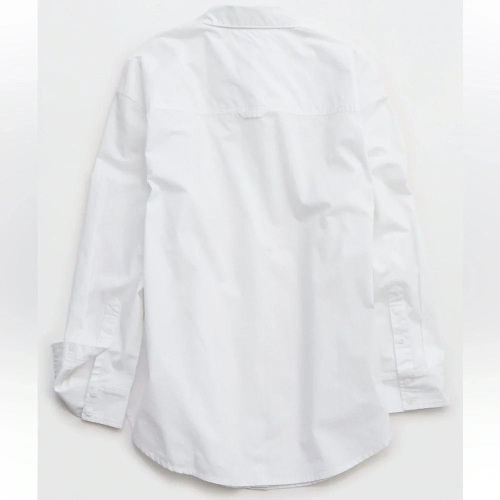 NWT OFFLINE Long Sleeve womens poplin Button Up Shirt Sz M casual, preppy - Picture 4 of 10
